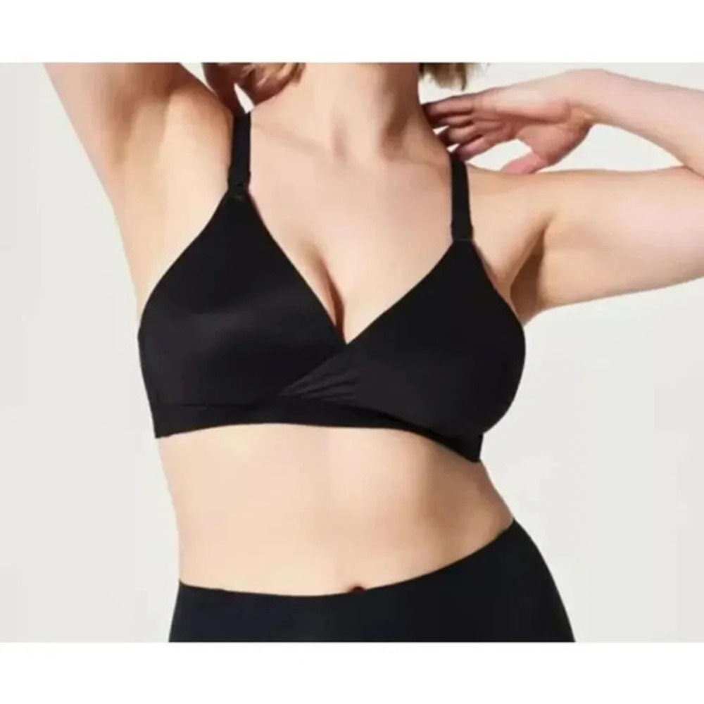 NWT Spanx Bra-llelujah! Mama Black Nursing‎ Bra Maternity Seamless Wireless XS